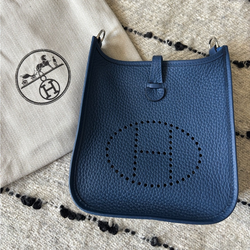 Hermes 2025 Evelyne TPM 16 Clemence Leather Bag NEW